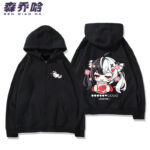 NTE Lacrimosa Chibi Tomato Zip Hoodie - Black - Design 1