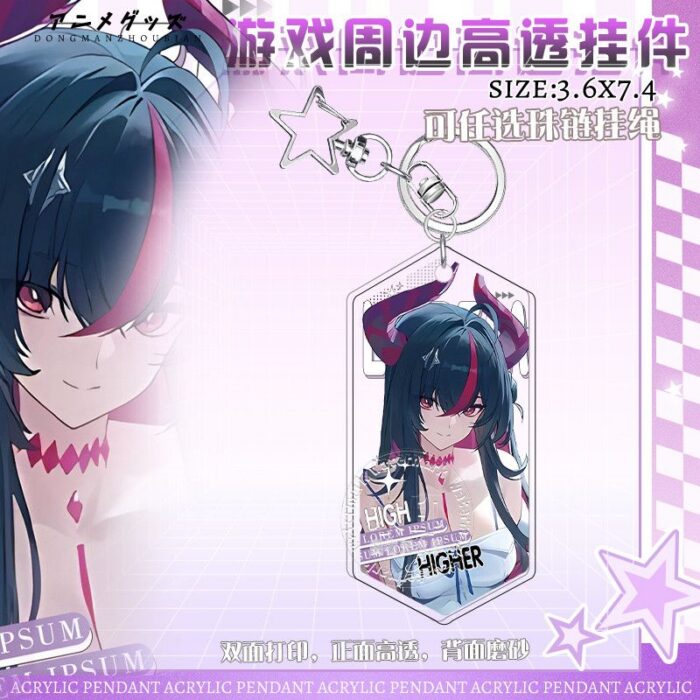 NTE Lacrimosa Shinku Summer Hexagonal Keychain | nte.global NTE グッズ 이환 굿즈 | Lacrimosa, NTE 라크리모사, NTE ラクリモーサ, Shinku, NTE 真紅