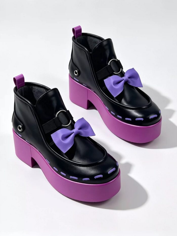 NTE Linko Black and Purple Cosplay Shoes