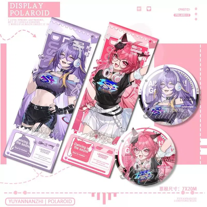NTE Nanally Fadia Double-Sided Ticket Cards and Badges - Complete 4-Piece Set