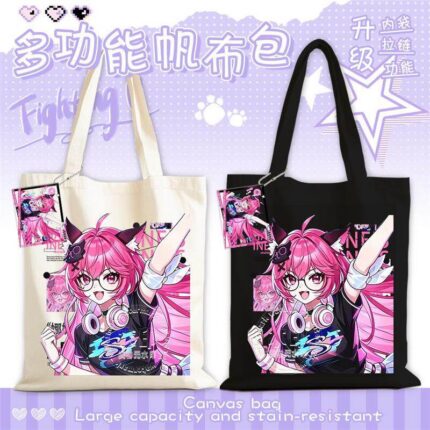 NTE Nanally Fadia Portrait Canvas Tote Bag - Nanally