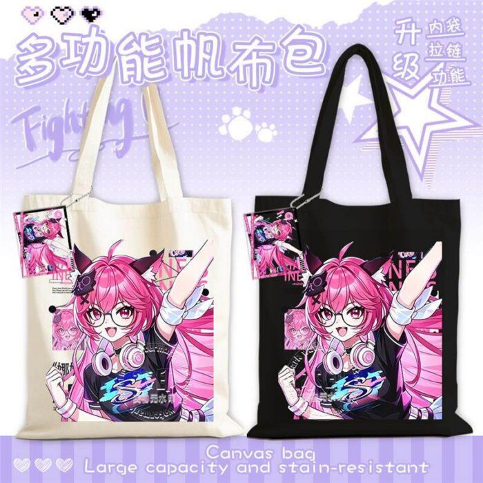NTE Nanally Fadia Portrait Canvas Tote Bag - Nanally