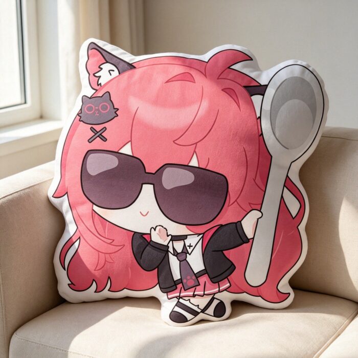 NTE Nanally Mint Character-Shaped Plush Pillow - Nanally with Sunglasses