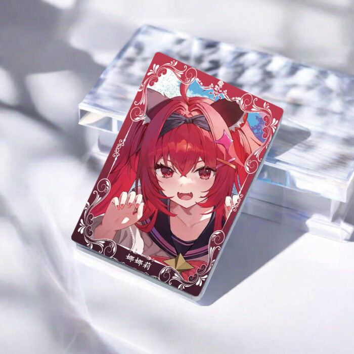 NTE Nanally Red Portrait Glitter Acrylic Block and Badge - Large Block - 10 x 15 cm