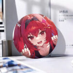 NTE Nanally Red Portrait Glitter Acrylic Block and Badge - 58 mm Badge